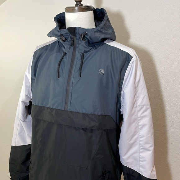 Mens Liquid GOLDEN JKT Pullover Snowboarding Coat Skiing Black/Charcoal Size M - Picture 4 of 16